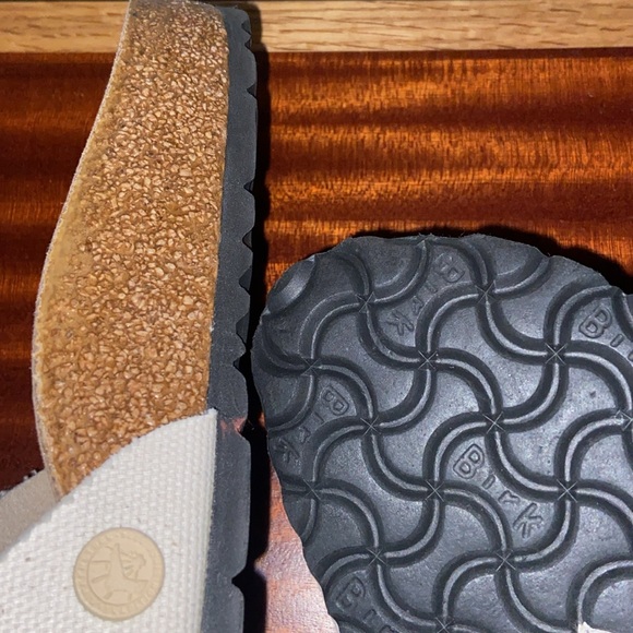 BIRKENSTOCK 36 Madrid vegan canvas eggshell tortoise shell big buckle - Picture 3 of 5